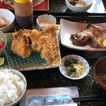 大浜丸 魚力 - 魚力定食　フライ&煮魚　1815円