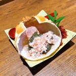 h Kaisento Kamameshino Omise Uoyoshi - ほぐし身の蟹味噌和え