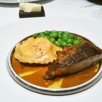 アーティショー - お魚　黒ムツのムニエル　海老のラビオリ　海老のソース