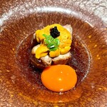 おい河 - 筍の牛肉巻き/うにキャビア