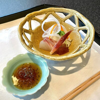 行楽庵 - ③鯛のお造り ちり酢