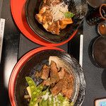 海鮮おどりや市場 京橋店 - 鯛かぶと煮、ガリシア栗豚ステーキ