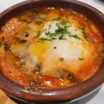 toscaneria - セロリと玉子のグラタンスープ。スパイシーな味でした。