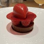 Amber - ★8.5Manjari Bitter Chocolate * Rice Milk * Raspberry * Extra Virgin Manni Olive Oil “Per Me” * Banyuls Vinegar