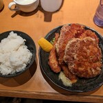 洋食の店 もなみ - Wハンバーグ＆海老フライ
