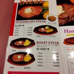 バッファローキング - メニュー