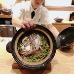 くずし 之助 - 真鯛と筍の土鍋ご飯