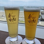 Safuraidagou - Chigasaki Lager600円とIPA750円、サザンビーチを眺めながら飲むビールは最高！