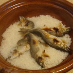 比良山荘 - 鮎ご飯