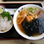 Tappi - 竜飛産天然あおさラーメン＋ミニマツカワ丼　880＋1250円