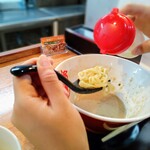 あいつのラーメン かたぐるま - 娘　替玉オーダー　200円　量多し！