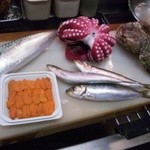 味道楽 なかえ - 豊後水道岩かき、大阪湾鰯、大阪湾さば、北海ナマウニ、やわらかいたこ用意しました。