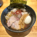 姫路麺哲 - 姫路醤油ラーメンワンタントッピング