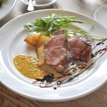 トラットリア タンタボッカ - 国産豚肩ロースの炭火焼き　ハニーマスタードソース