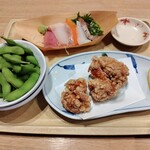 築地食堂 源ちゃん - ちょい飲みセット1,320円税込み