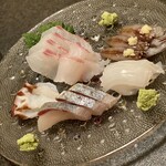 つむぎや テッパンヤキ - 刺身盛り合わせ