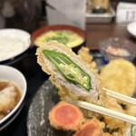 天ぷら大吉 - 豚肉オクラ