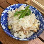 織田薪軽井沢はなれ - タケノコご飯。深川メシは撮り忘れw