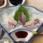 はまべ - はまべ定食1800円刺身