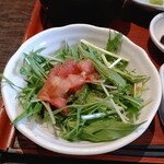 産直地魚と農園野菜 煉 - セットの水菜サラダ