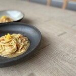 TABLE MOTHER - 桜海老のビスク 筍  柚子