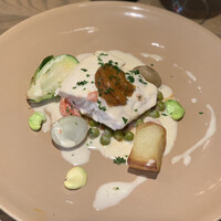 イル カルディナーレ 銀座コリドー店 - メイン魚は鯛の上に雲丹