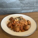 Beef meatball pasta with tomato sauce