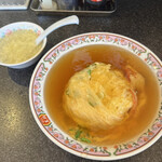 餃子の王将  - 天津飯　たまごスープ付き