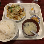 Rakuen Daichuubou - 回鍋肉定食ライス大盛り（830円）