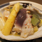 割烹さいお - 付出し　北寄貝マリネ風