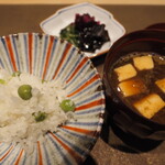 割烹さいお - うすい豆とおじゃこ飯