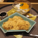 割烹さいお - 蕨餅　豆乳ムース＆マンゴーゼリー