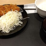 松屋 - ロースカツ＋トッピングポテサラ定食（￥500税込）