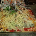 175°DENO担担麺 - 冷汁担々麺（汁無）　９００円　痺れるの下のアップ　【　２０１３年８月　】