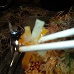 175°DENO担担麺 - 冷汁担々麺（汁無）　９００円　すごく痺れるの揚げもの　【　２０１３年８月　】