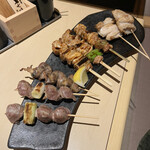 焼き鳥・日本酒ダイニング SAKi - 砂ずり、こころ、ねぎま、やげん軟骨