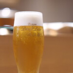 Kawasaki Sushi Yokota - まずはビールでしょ