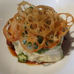 KITCHEN TSUNAGU - アボカドと山葵の山かけハンバーグ