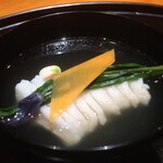 日本料理 幸庵 - アイナメの葛打ち碗アップ