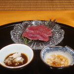 日本料理 幸庵 - カナダ産馬刺し