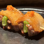 炭焼 おかげさん - 熊野地鶏あかくるみねぎま