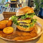 HAMBURGER DINER FLIP-FLOP - DOUBLE CHEESE BURGER、ポテナゲ