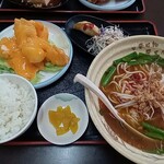 台湾料理 福祥居 - エビマヨ定食：台湾ラーメンで