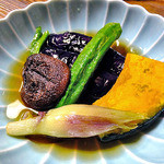 よし半 - 野菜の揚げ浸し（コース料理）