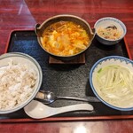 つゆ下 梅の花 - 牛たんチゲ風定食
