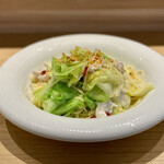 ファリナモーレ・ドルチェ - 庄内浜のフグとキャベツと
                                　　　カラスミのペペロンチ・ロンチーノ