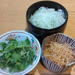 瓢斗 - 刻み葱・パクチー・揚げ素麺