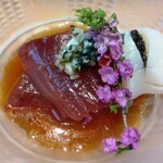 瓢斗 - 初鰹・帆立キャビア添え