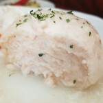 キッチン ブルー グローブ - 残りの真っ白な。海老と豆腐のムース