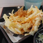 ゆで太郎 もつ次郎 - 朝そば鬼おろし　野菜天